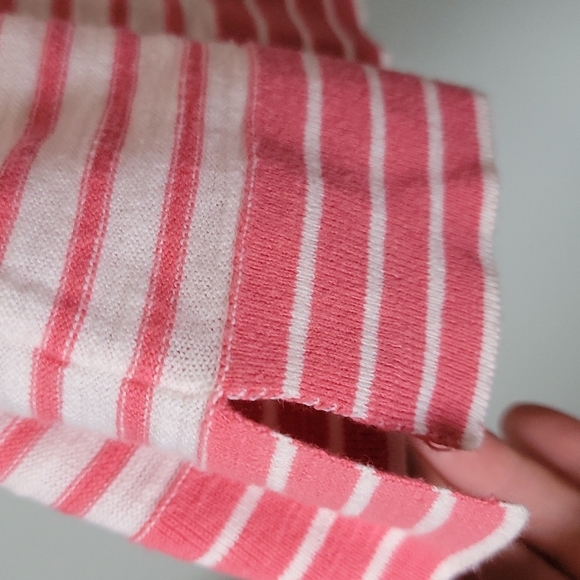 Loft Casual Comfy Weekend Short Sleeve Striped Sweater Top XXL - Picture 6 of 8